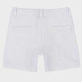 unisex gabardine white shorts