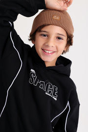 unisex cozy blend beanie – brown with double smiley fun