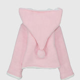 pink fleece lined knit jacket