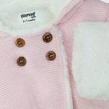 pink fleece lined knit jacket