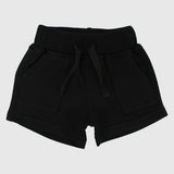 unisex black cotton shorts