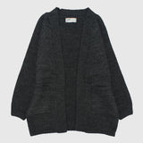charcoal longline knit cardigan