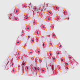 flowery short-sleeved dress