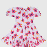flowery short-sleeved dress