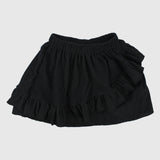 black ruffled skirt