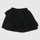 black ruffled skirt