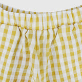 yellow checkered shorts
