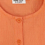 orange tie hem blouse