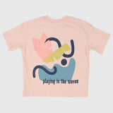 "playing in the waves" unisex tee