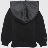 black unisex fleeced hoodie