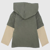 100% cool long-sleeved hooded t-shirt