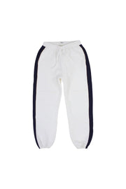 teens cotton sweatpants - offwhite & navy