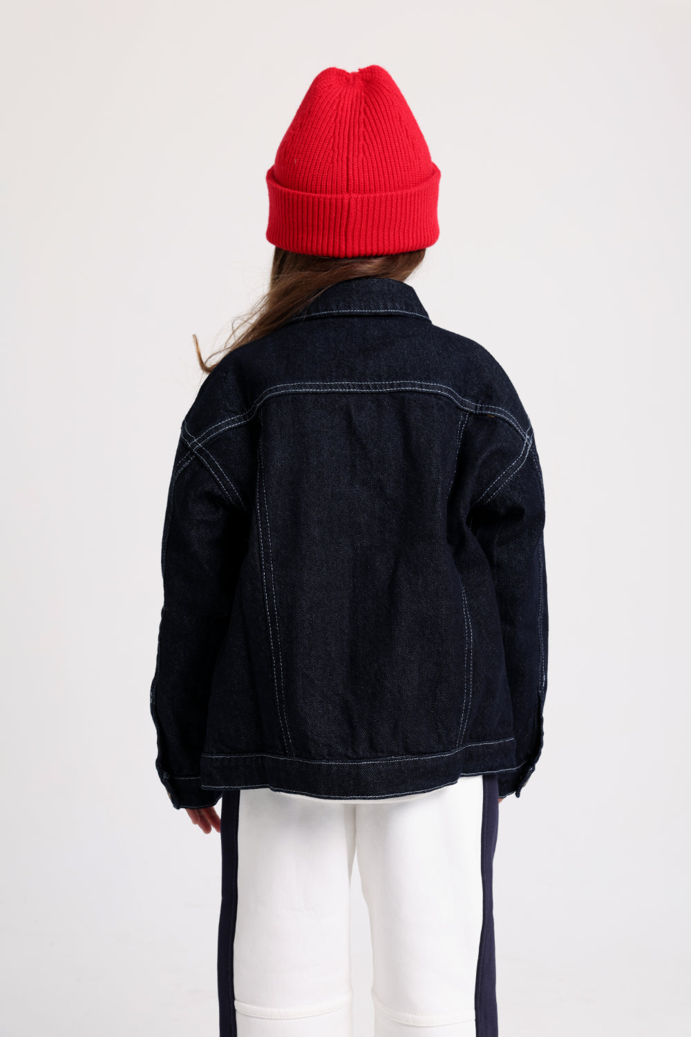 unisex cozy blend beanie – red with victory sign print