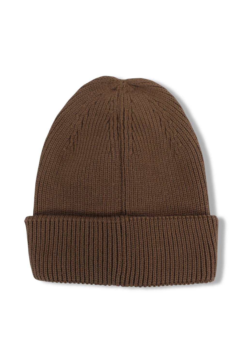 unisex cozy blend beanie – brown with double smiley fun