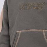 playground overstitches fleeced hoodie