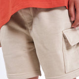 beige cargo shorts