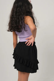 black ruffled skirt - playmore