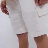 white cargo shorts
