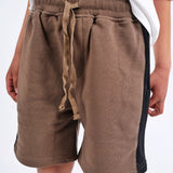 coffee side zipper shorts