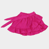 faux wrap ruffled skirt