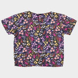 floral short-sleeved blouse