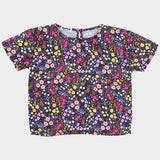 floral short-sleeved blouse