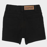 black gabardine shorts