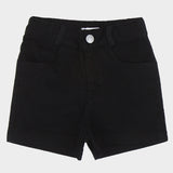 black gabardine shorts