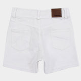 white gabardine shorts