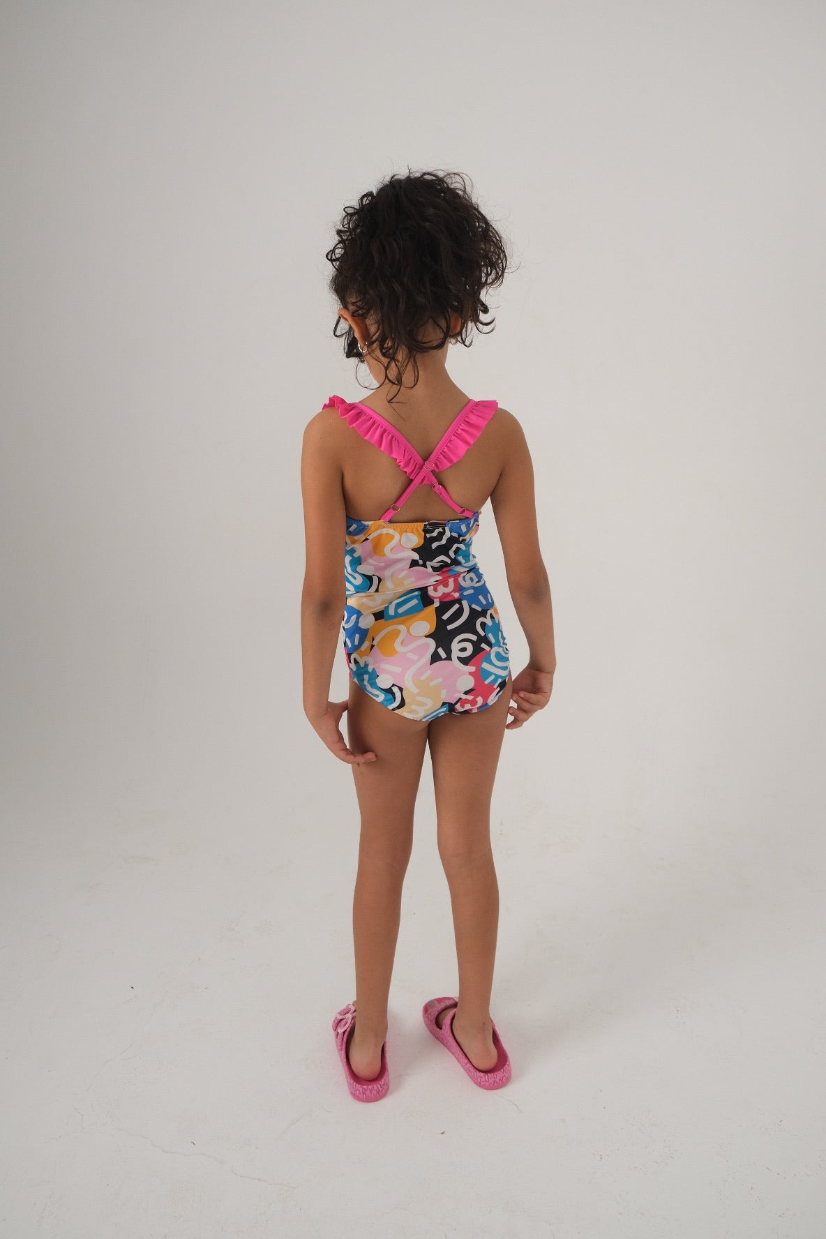 colorful doodles swimsuit