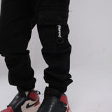 black cargo pants