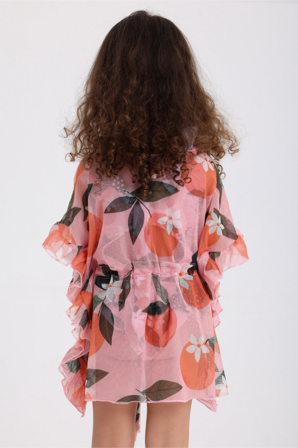 baby girls tulle beach cover-up – pink printed