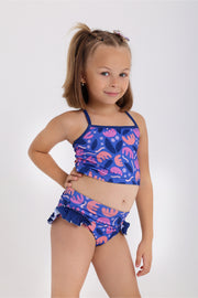 girls 2-piece swimsuit – purple printed
