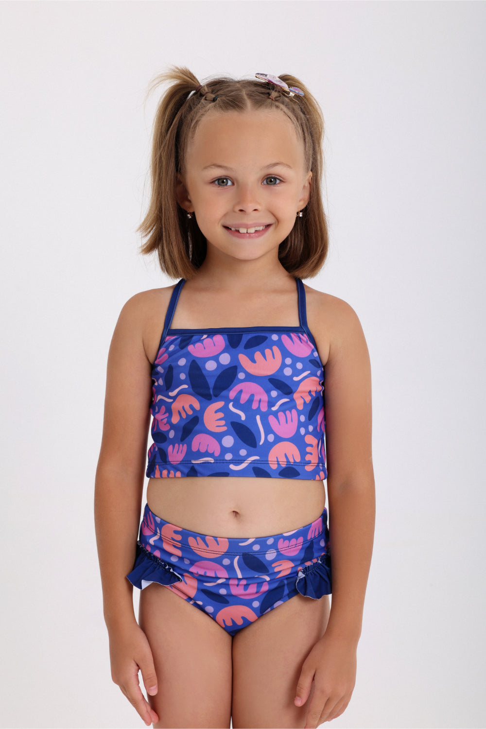 girls 2-piece swimsuit – purple printed