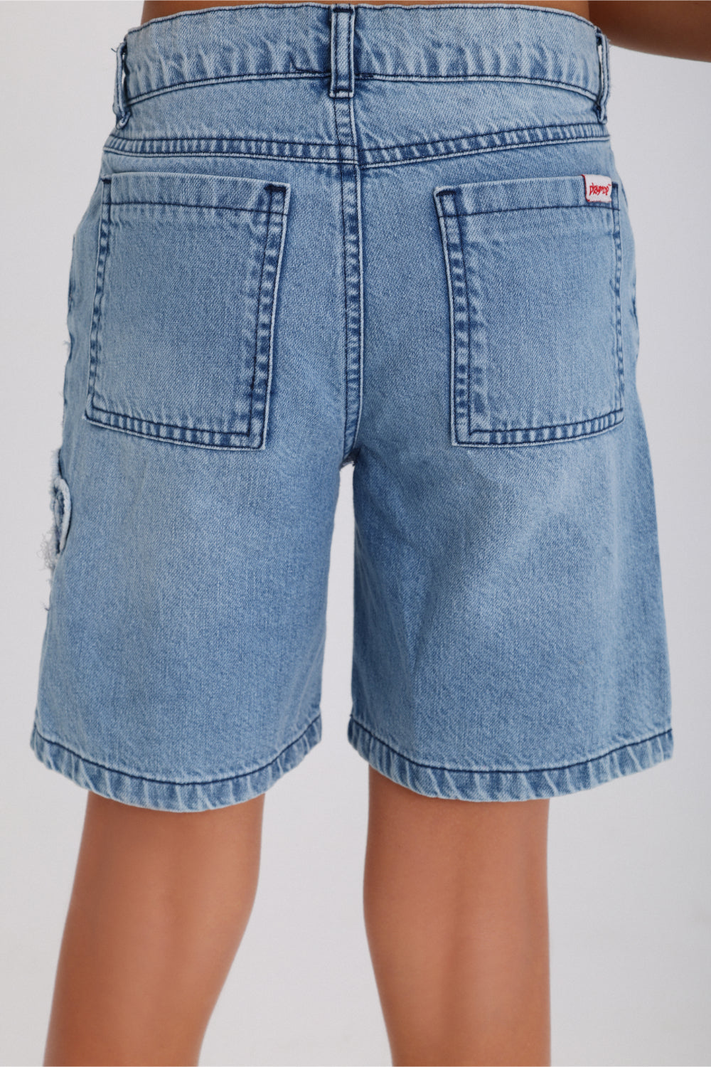 girls denim shorts – flowers embroidery