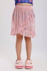 girls tulle beach cover-up – fuchsia