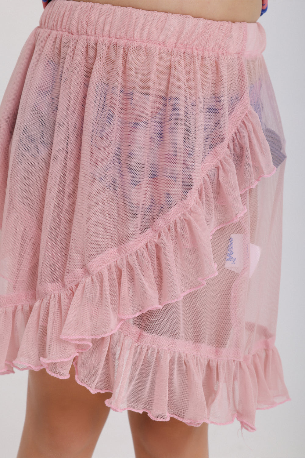 girls tulle beach cover-up – fuchsia