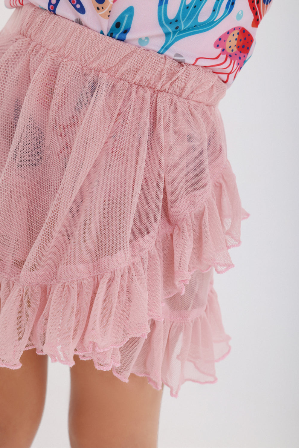 baby girls tulle beach cover-up – fuchsia
