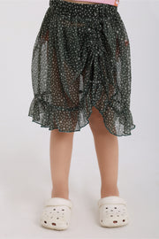 baby girls tulle beach cover-up – olive