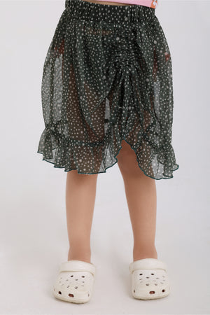 baby girls tulle beach cover-up – olive