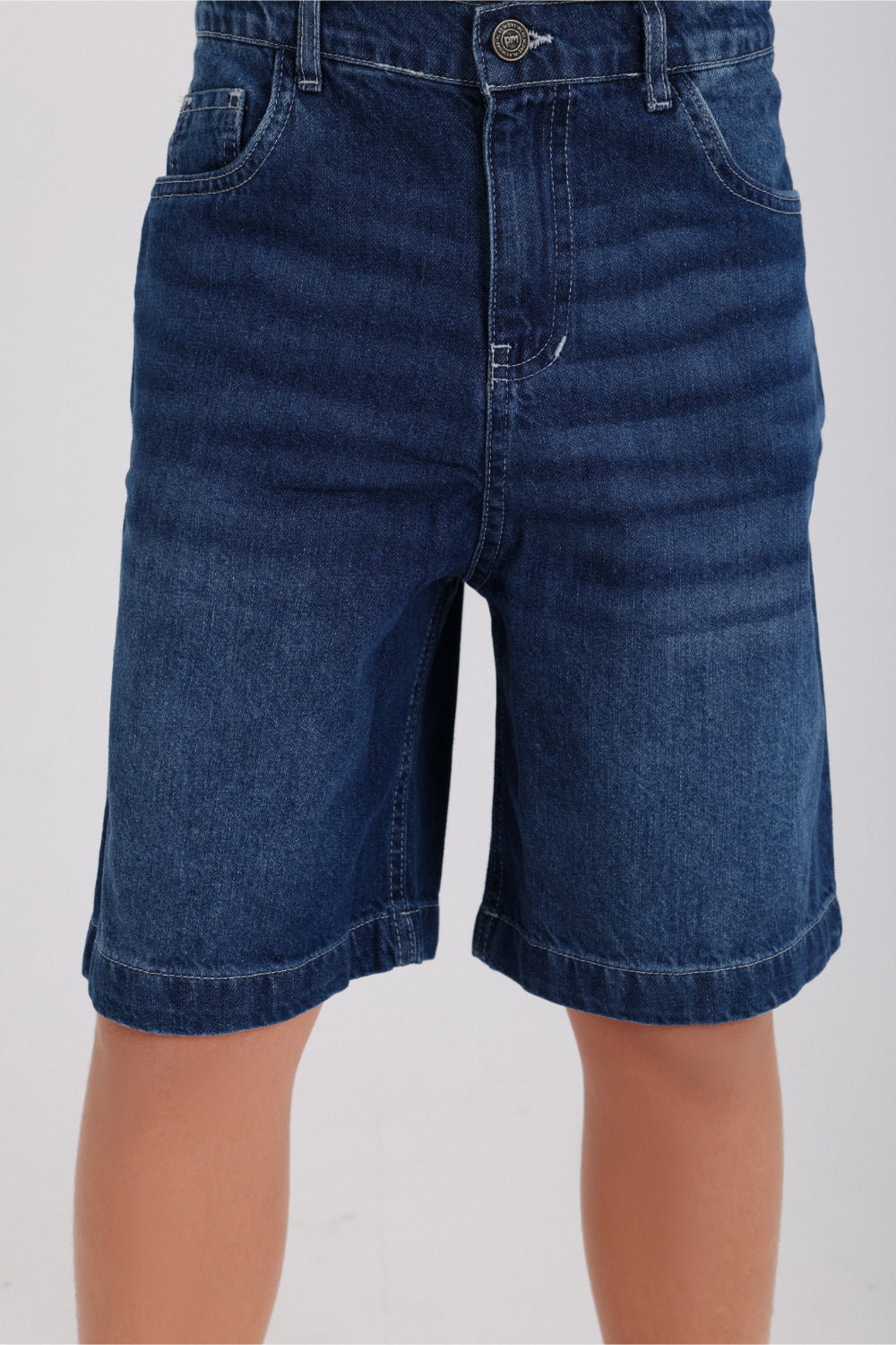 boys cotton denim short – blue