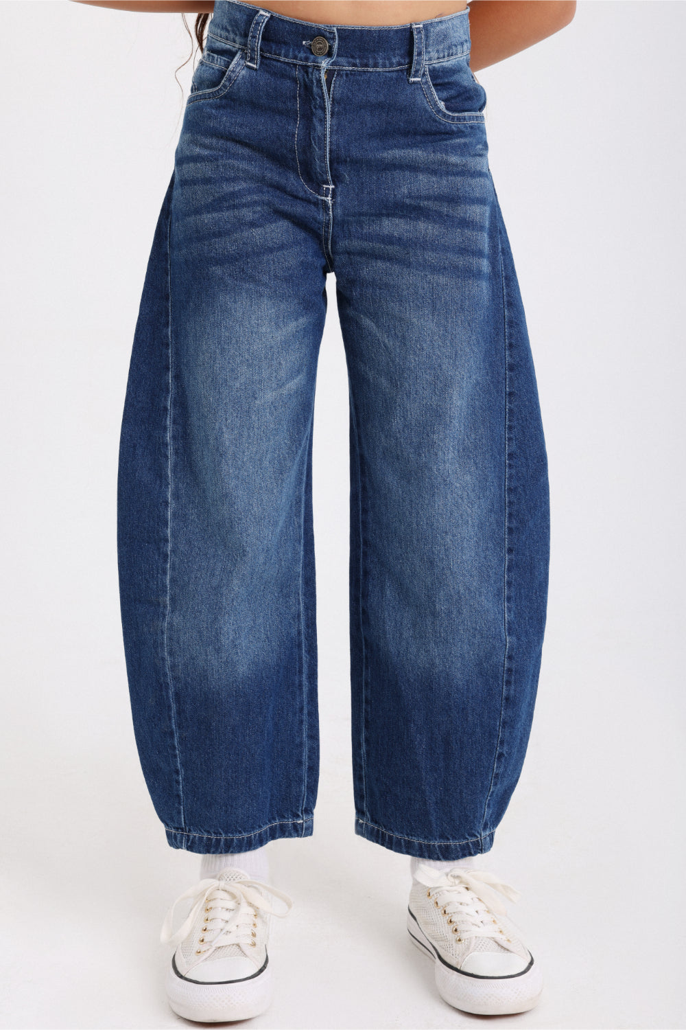 unisex denim pants – dark blue wash
