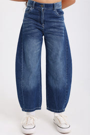 unisex denim pants – dark blue wash