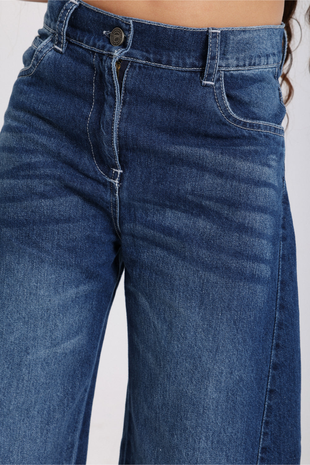 unisex denim pants – dark blue wash