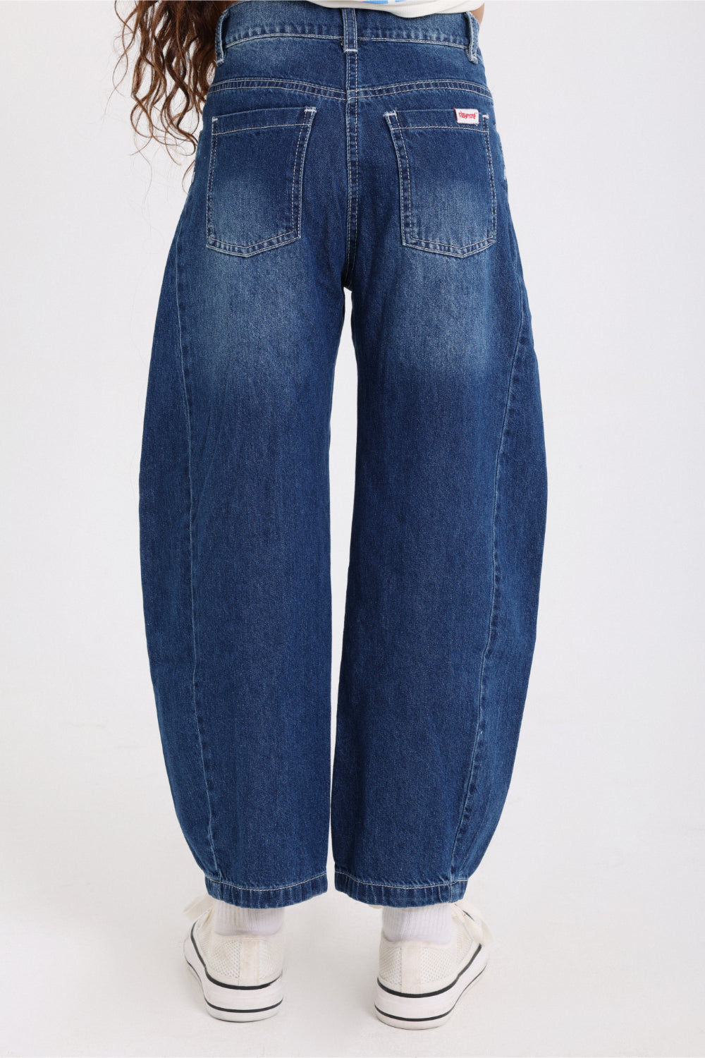 unisex denim pants – dark blue wash