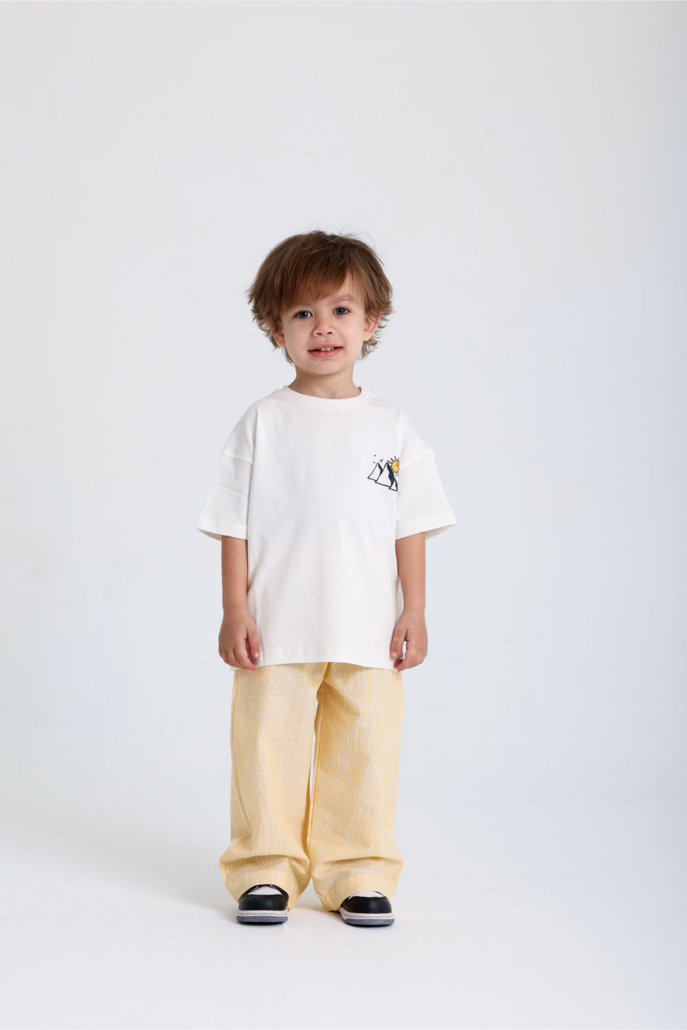 unisex baby off-white pyramids cotton t-shirt