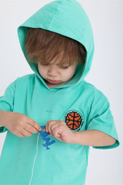 unisex baby mint "stop making sense" hooded t-shirt