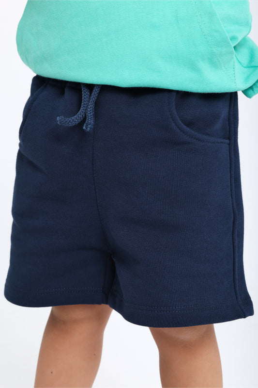 unisex baby navy cotton shorts