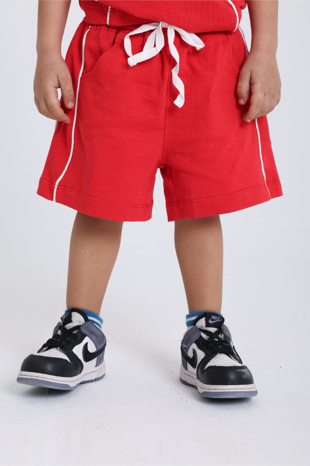 unisex baby red "summer" cotton outfit set