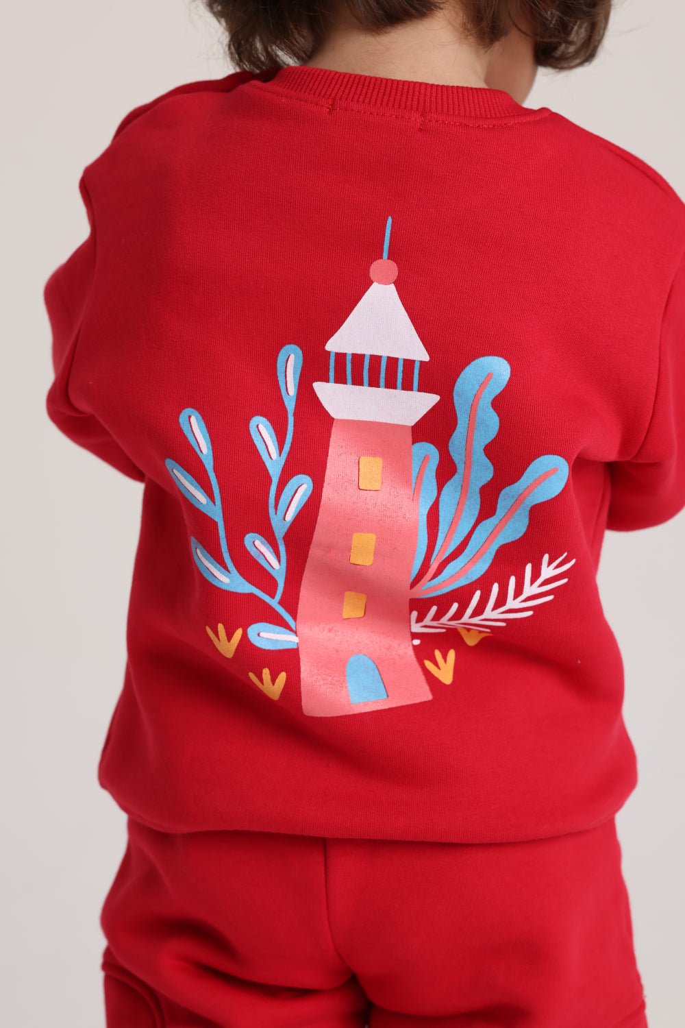 unisex cotton sweatshirt - red